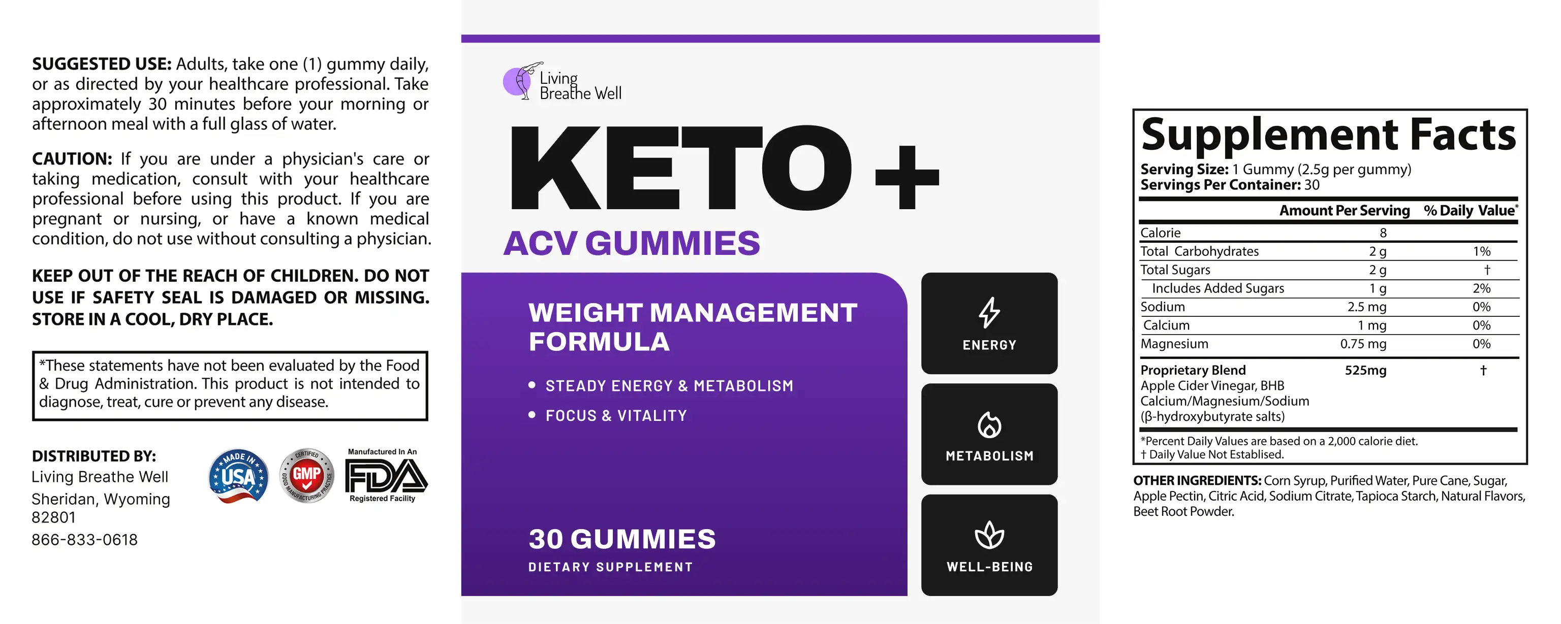 Keto + ACV Gummies ingredients