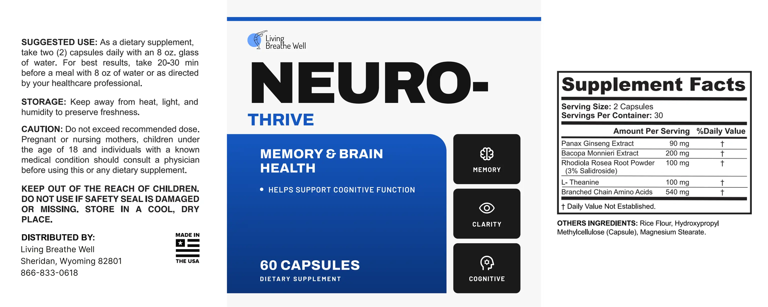 Neuro-Thrive ingredients